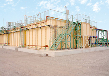 Leachate treatment facility at final disposal site